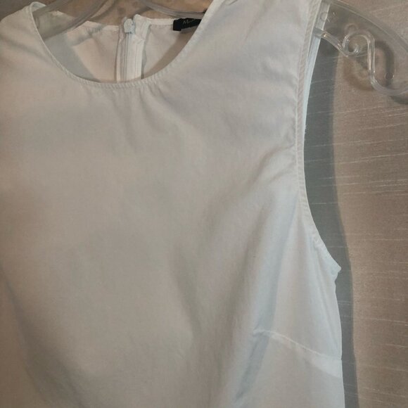 Massimo Dutti Sleeveless White Cotton Asymmetrical Top  Ladies Xsm - Picture 7 of 14